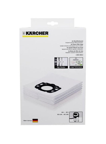 KARCHER 4-Piece Filter Fleece Bags Set