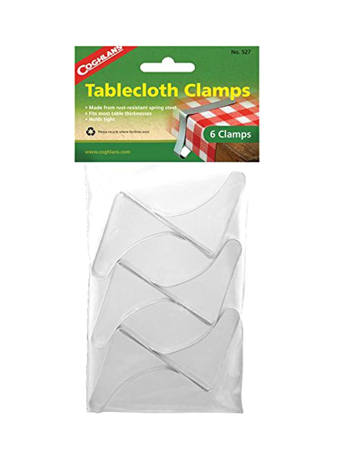 COGHLANS 6-Piece Tablecloth Clamps Silver
