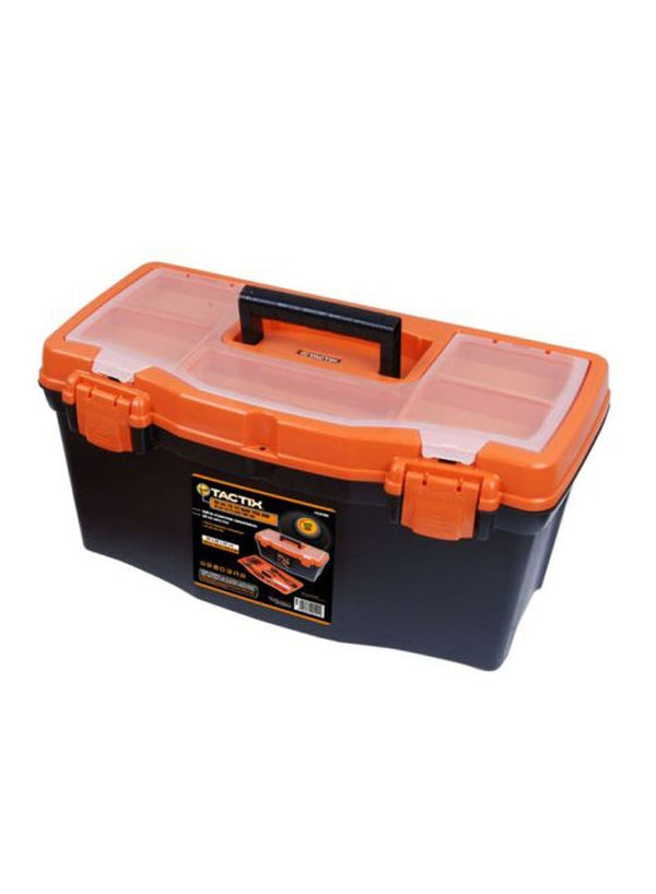 Tactix Plastic Tool Box Orange/Black