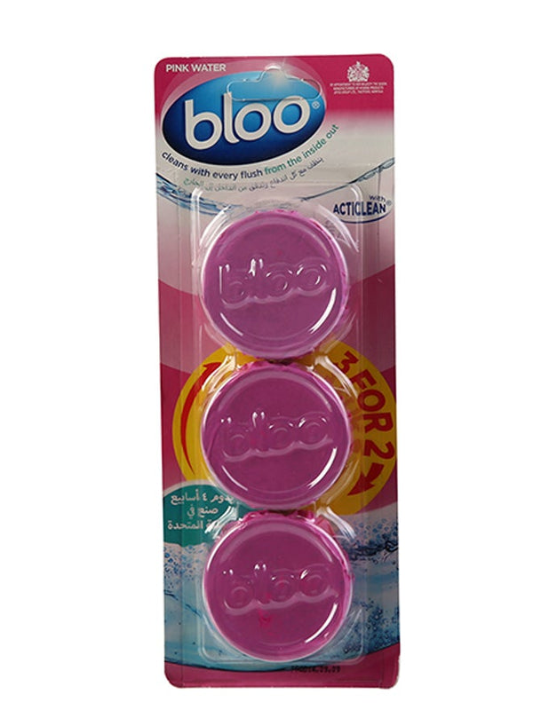 Bloo Twin Blocks In Cistern Toilet Cleaner Pink
