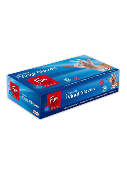 Fun Large Disposable Gloves 100 Count White