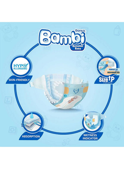 Sanita Bambi Size 3 Jumbo Pack Diapers