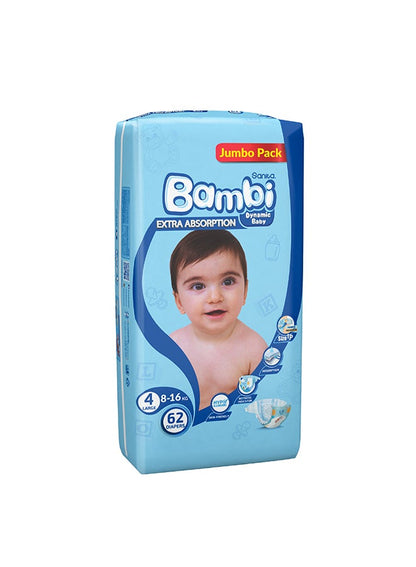 Sanita Bambi Baby Diapers Size 4 Jumbo Pack