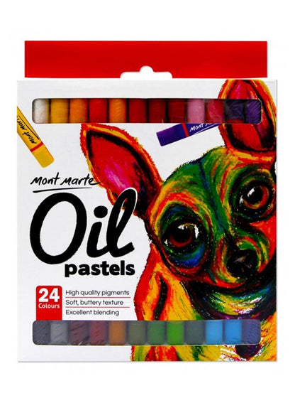 Mont Marte 24-Piece Oil Pastels Set Multicolour