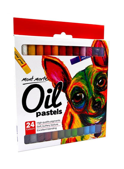 Mont Marte 24-Piece Oil Pastels Set Multicolour