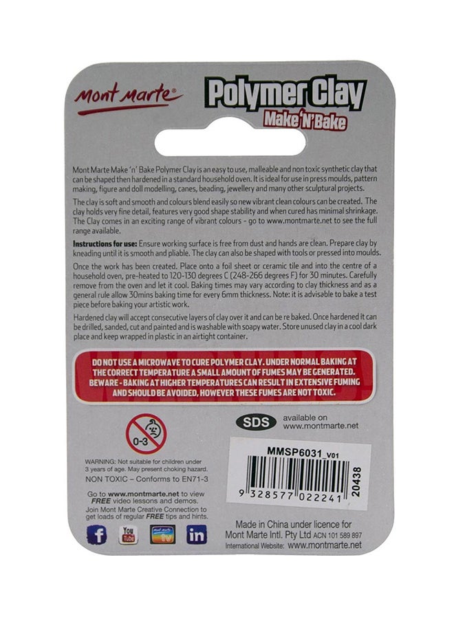 Mont Marte Make N Bake Polymer Clay White