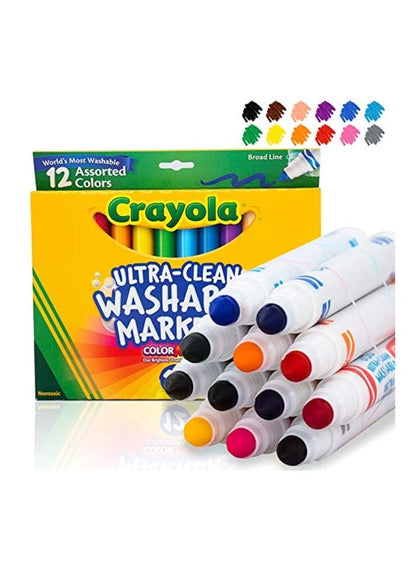 Crayola 12-Piece Ultra-Clean Washable Marker Set