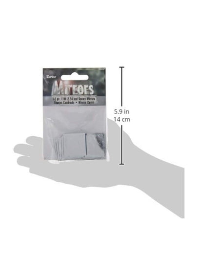 Darice 10-Piece Square Mirror Set Clear