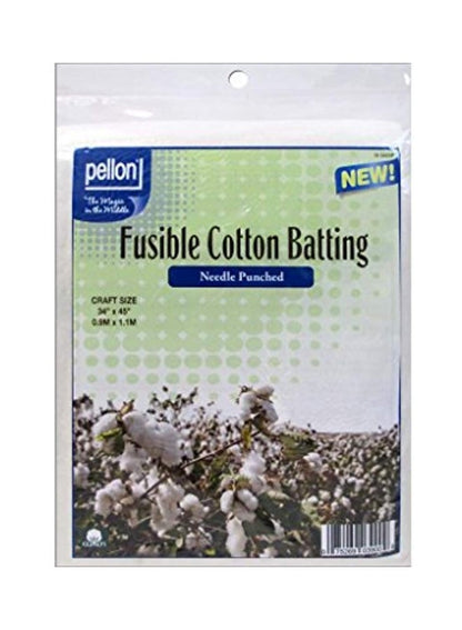 Pellon Batting Needle Punch Fusible Cotton Green/Blue