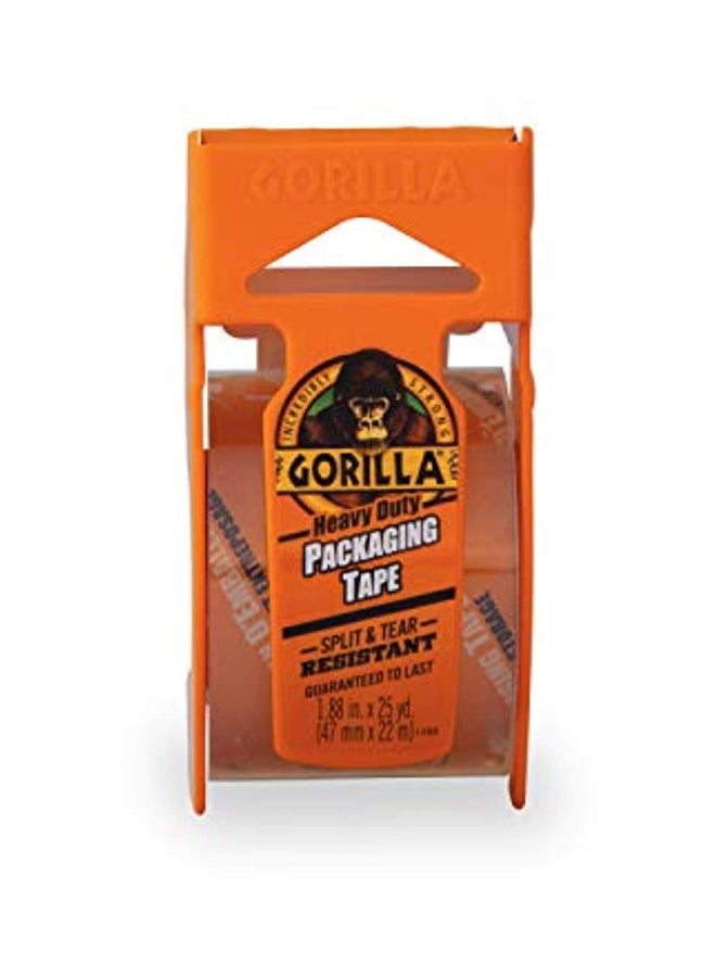 Gorilla Packing Tape With Dispenser Clear/Orange