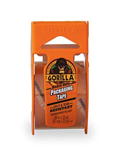 Gorilla Packing Tape With Dispenser Clear/Orange