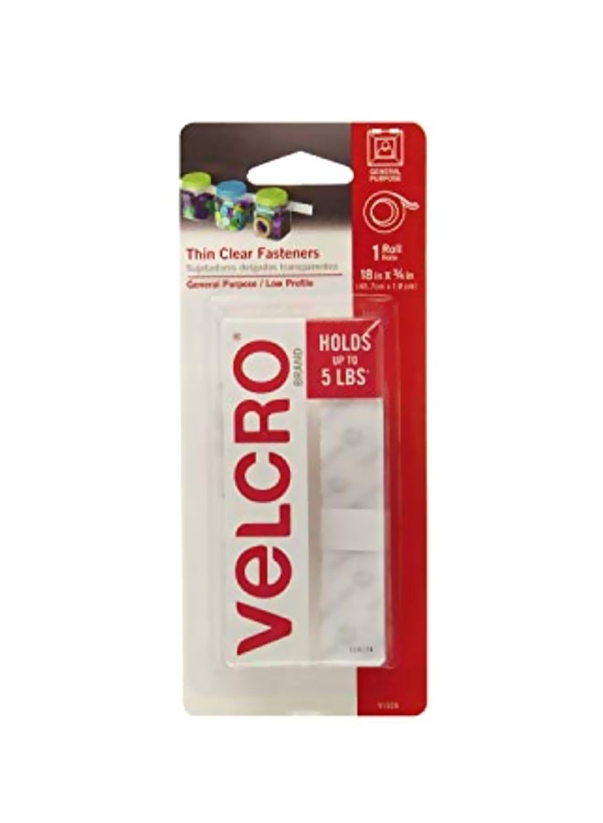 VELCRO Brand Thin Fastener Tape Clear