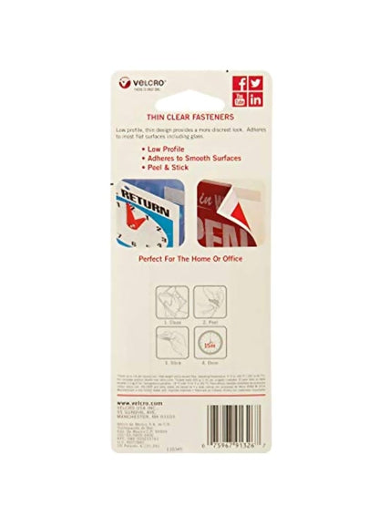 VELCRO Brand Thin Fastener Tape Clear