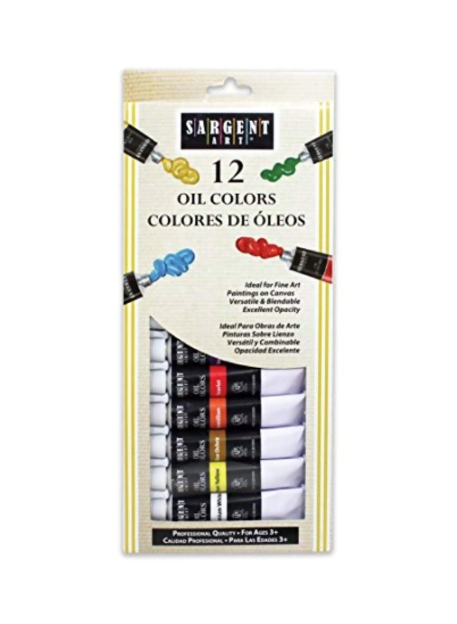 SARGENT ART 12-Piece Oil Colors Paint Set
