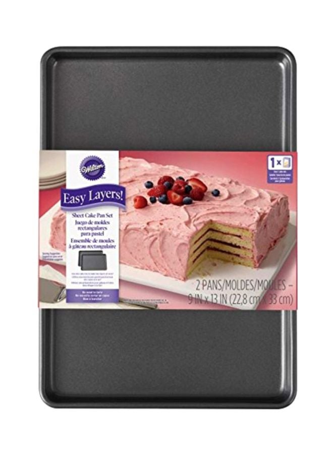 Wilton 2-Piece Sheet Cake Pan Black
