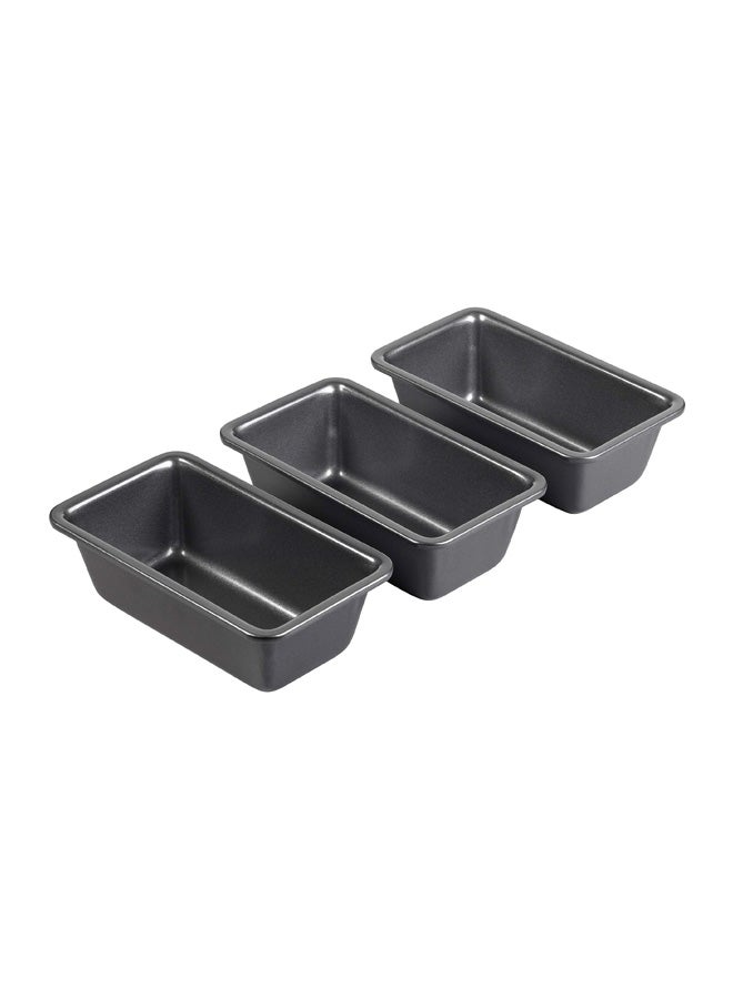 Wilton 3-Piece Non Stick Mini Loaf Pan Grey