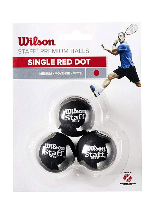 Wilson 3-Piece Squash Ball - Premium Quality