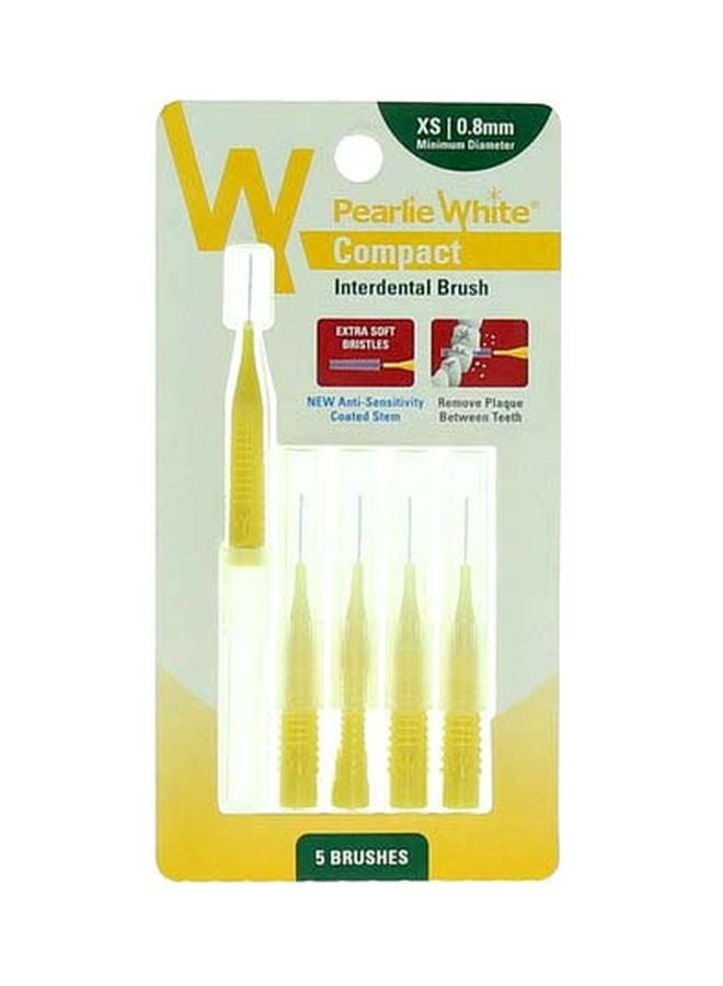 Pearlie Compact Interdental Brushes Yellow/Silver
