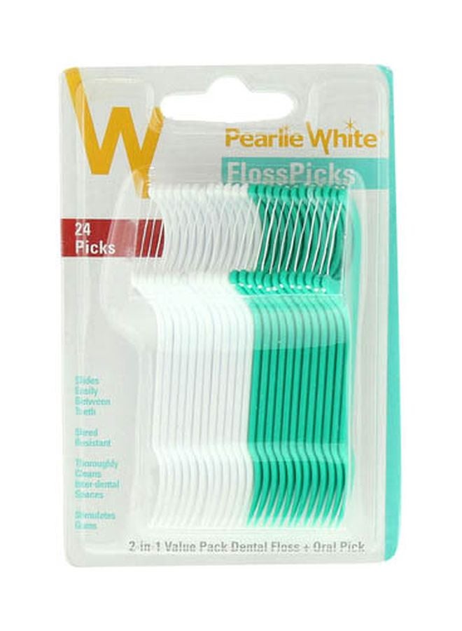 Premium Pearlie 24-Piece Dental Floss Pick Set