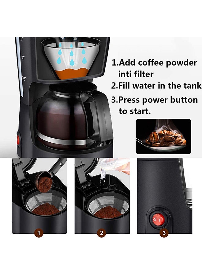 DAEWOO 12-Cups Coffee Maker DCM-1872 Black/Clear