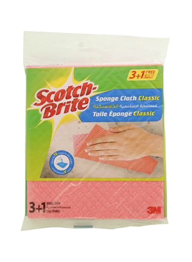 Scotch 4-Piece Classic Sponge Cloth - Pink