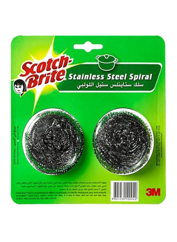 Scotch Brite Stainless Steel Spiral Set Silver