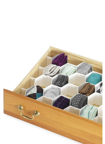 Honeycomb Drawer Organizer - White Storage Solution