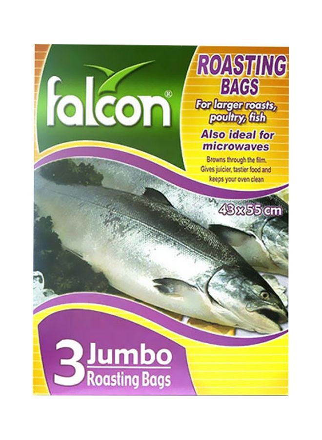 Falcon 3-Piece Jumbo Roasting Bags - Clear
