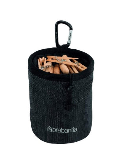 Brabantia Cloth Pegs Bag Black 11x6.88inch