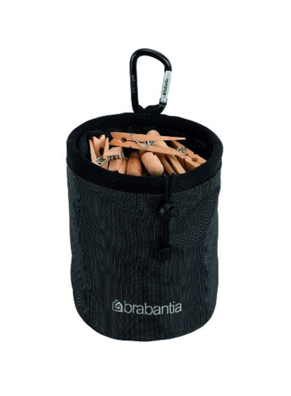 Brabantia Cloth Pegs Bag Black 11x6.88inch