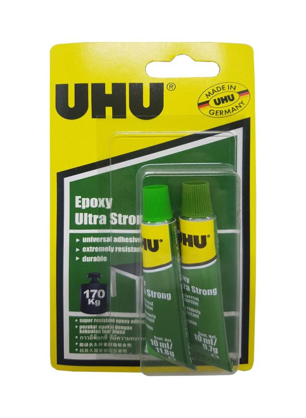 UHU Epoxy Ultra Strong Adhesive Clear Pack of 2
