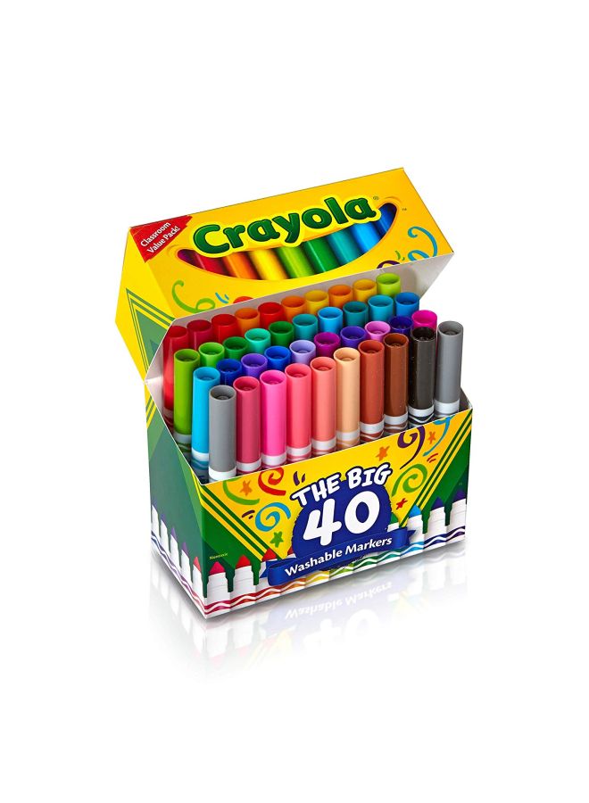 Crayola 40-Pieces Washable Broad Line Markers