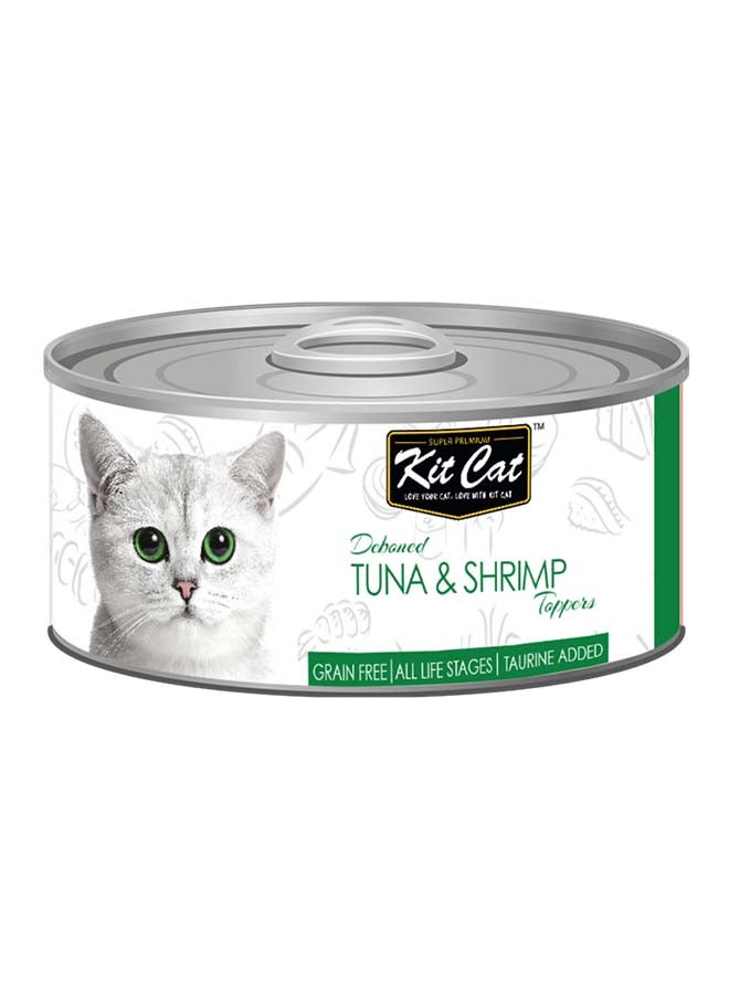 Kit Cat Deboned Tuna And Shrimp Toppers 80g