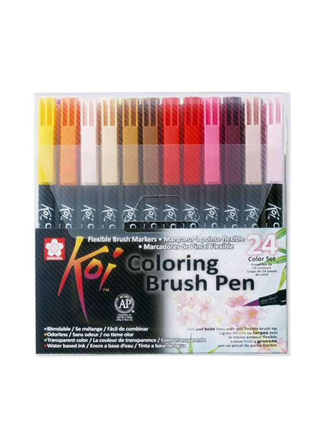 SAKURA Koi 24 Coloring Brush Pen Multicolour