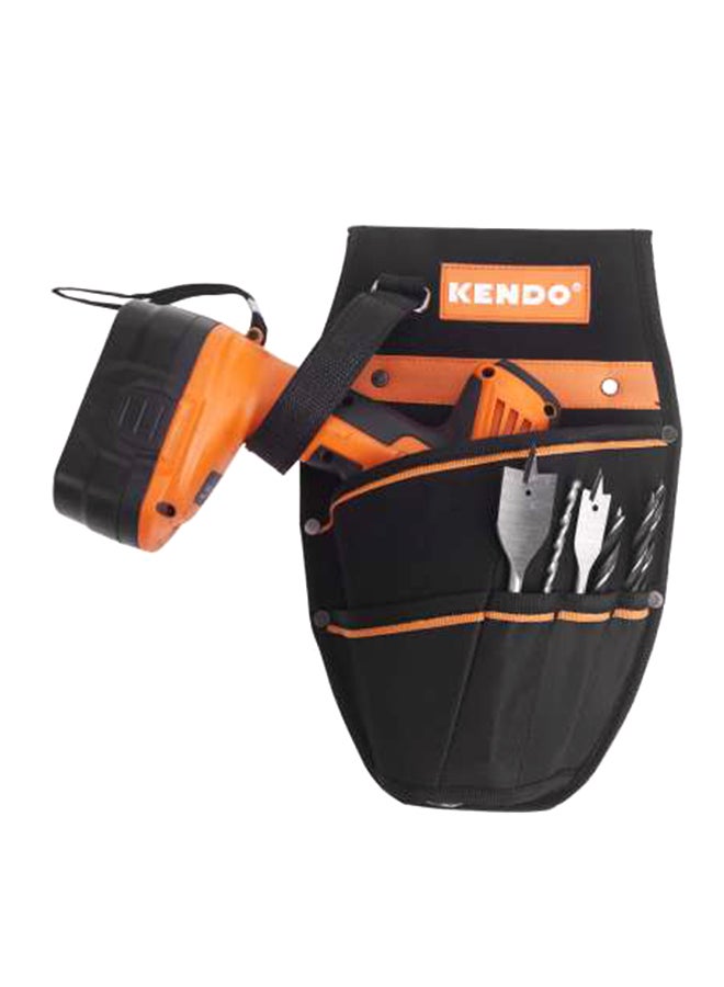 Kendo 6-Pockets Cordless Drill Holder - Orange/Black
