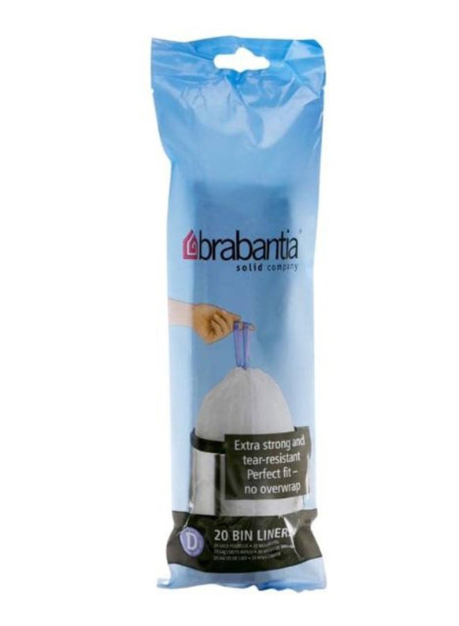 Brabantia 20-Piece Plastic Bin Liner Set