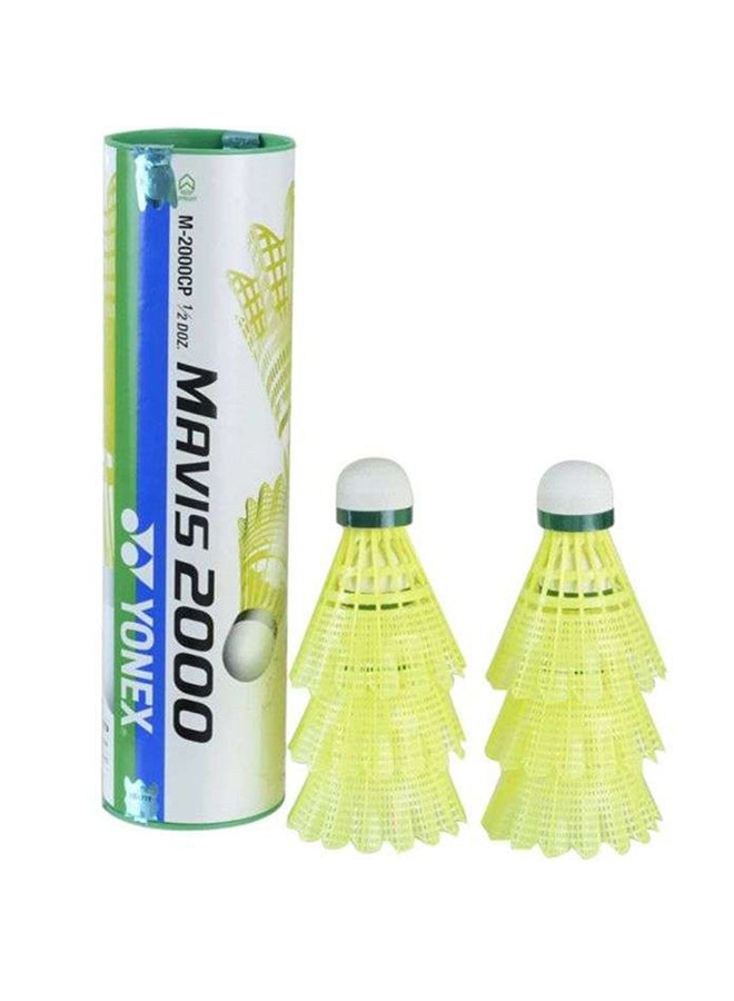 Yonex 6-Piece Mavis 2000 Yellow Shuttlecock