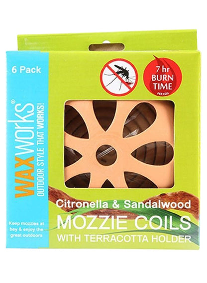 Waxworks Mozzie Coils with Terracotta Holder
