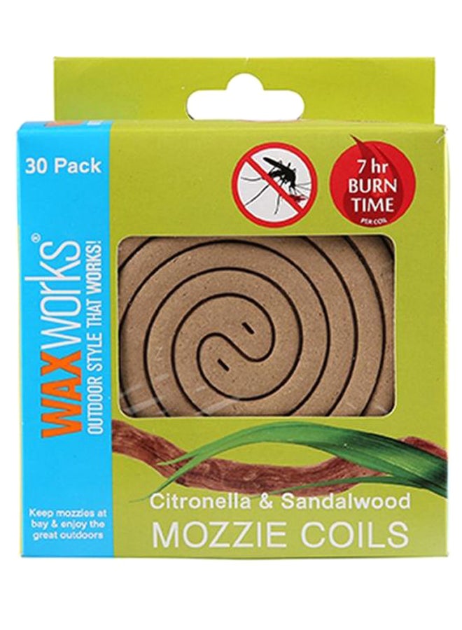 Waxworks Incense Coil Pack of 30 - Brown