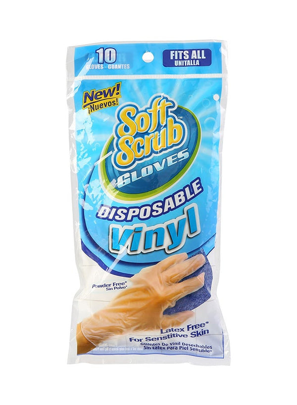 Soft Scrub Clear Disposable Gloves - Premium Quality