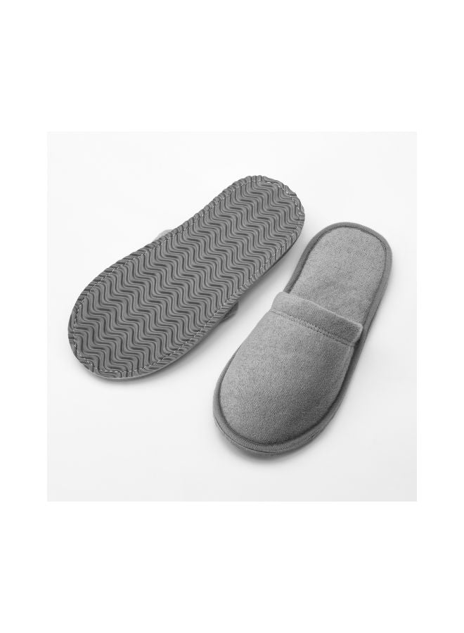 Grey Polyester Bath Slippers S/M by Generic