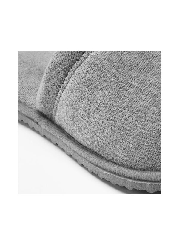Premium Grey Polyester Bath Slippers - Generic