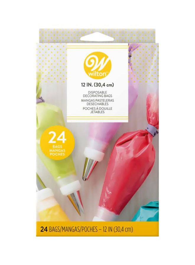 Wilton 12 Inch Disposable Decorating Bags - Pack of 24