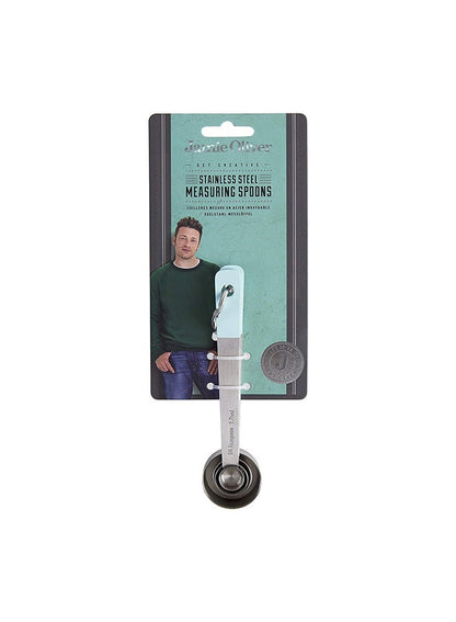 JAMIE OLIVER 4-Piece Measuring Spoons Set Silver