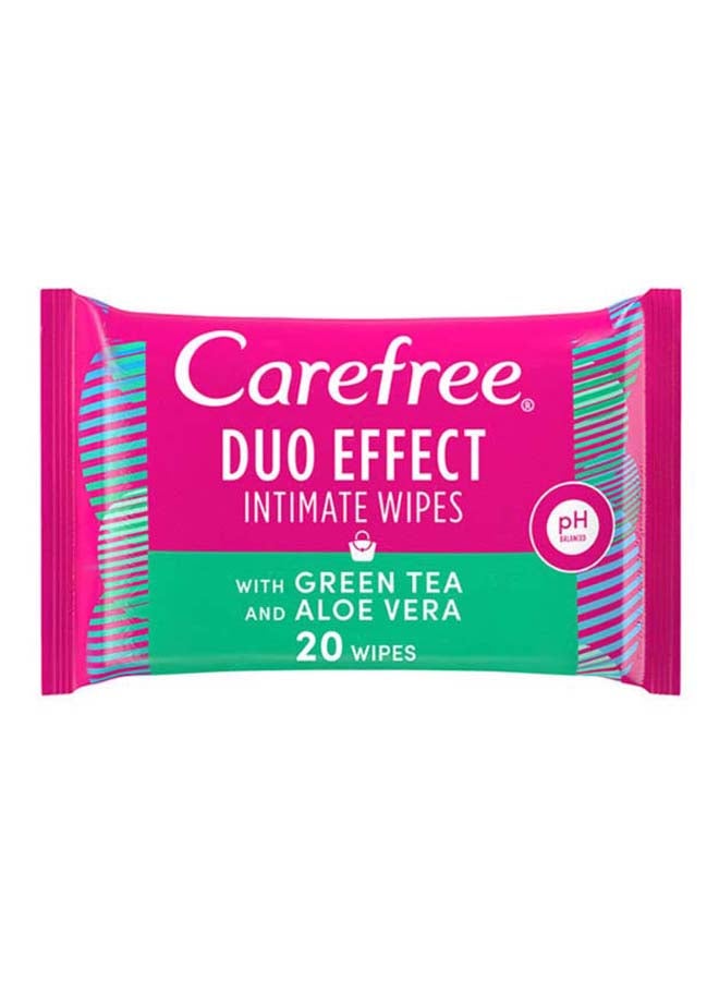 Carefree Daily Intimate Wipes Duo Effect 20 Pieces