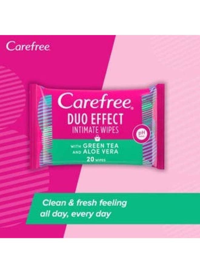 Carefree Daily Intimate Wipes Duo Effect 20 Pieces