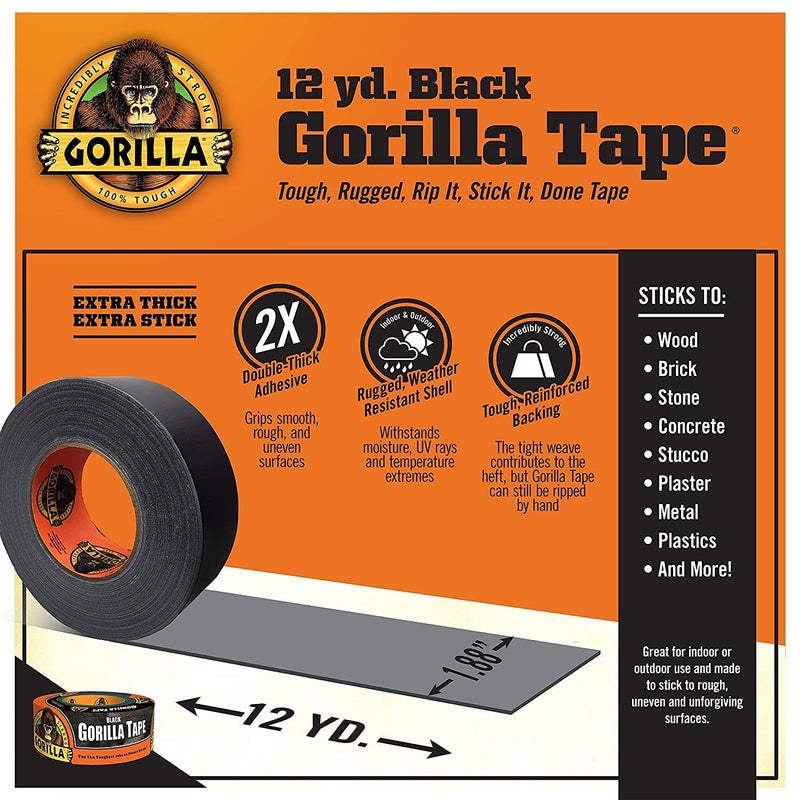 Gorilla Duct Masking Tape Black