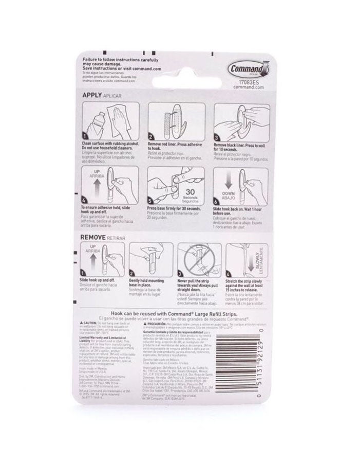 Command Designer Hanging Hook White