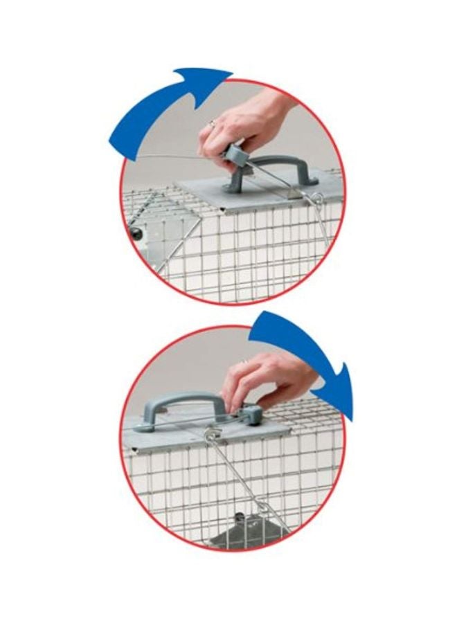 Havahart Single Door Steel Cage Trap Silver