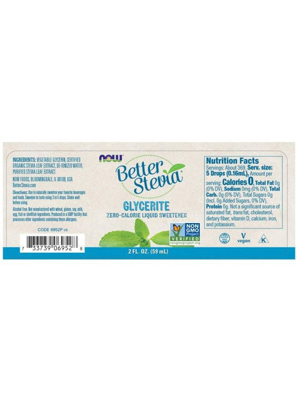 Now Foods BetterStevia Glycerite - Premium Sweetener